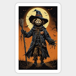 Trick or Treat Scarecrow Kid Sticker